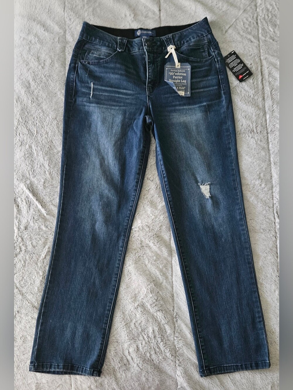 NWT Democracy Absolution Patriot Straight Leg Jeans 10P Petite.
